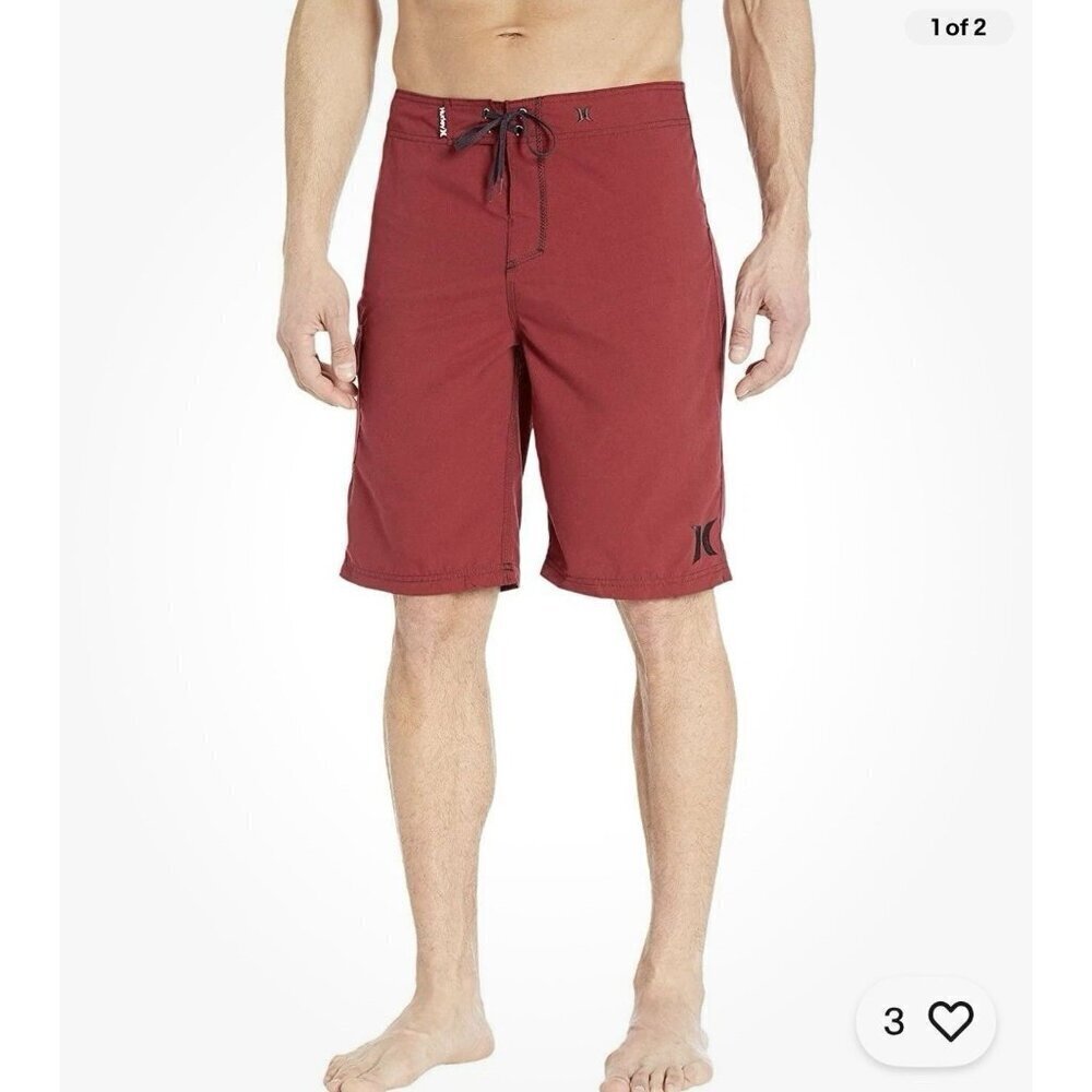 Hurley 277632 Men One & Only Boardshort 22" Team Red/Burgundy Ash 33
